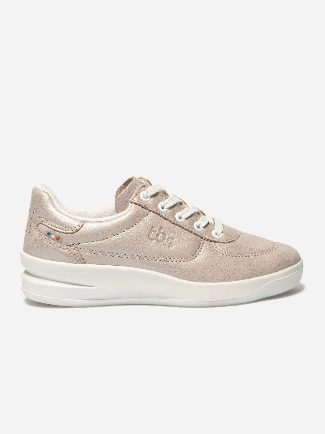 Baskets Femme Confort Dessus Cuir Champagne tbs