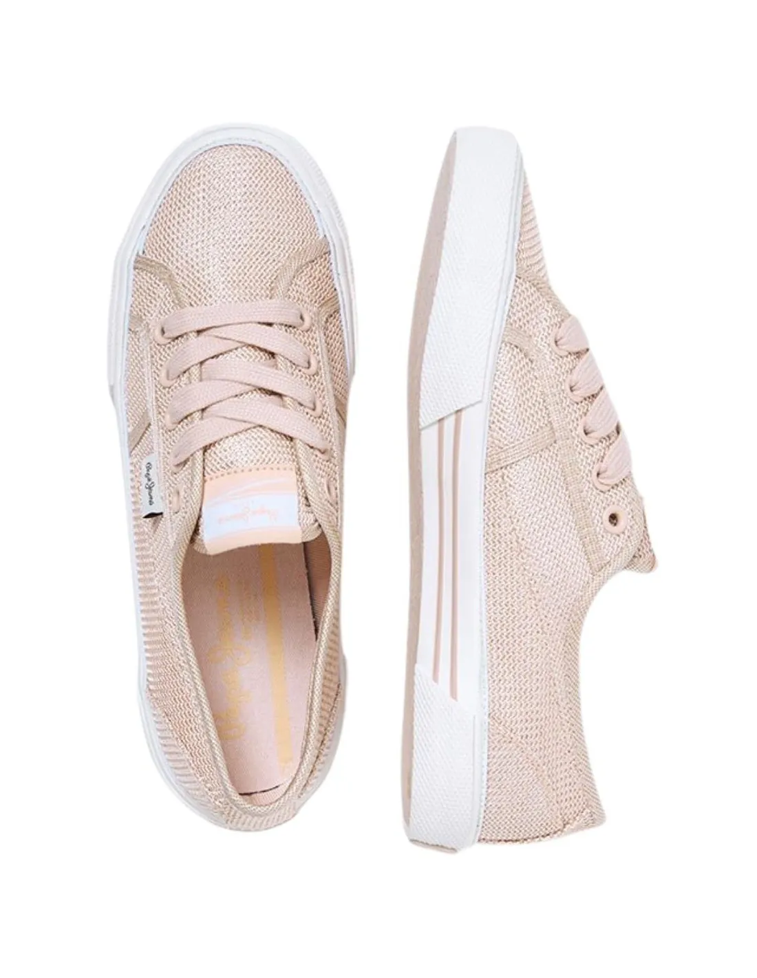Baskets femme Pepe Jeans Ref 55592 rose
