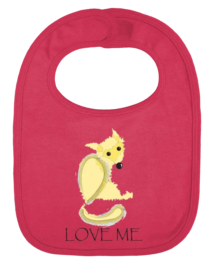 Bavoir bébé uni Renard love me par illustraman