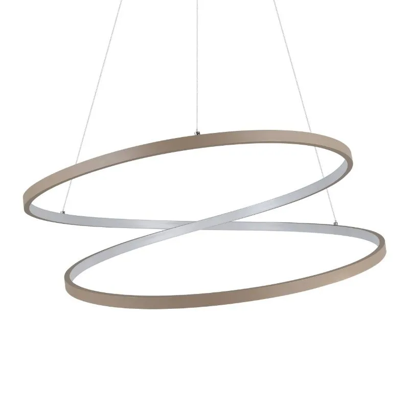 Beige moderne hanglamp aluminium, Ties, 42W, 3000K LED