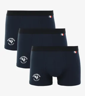 Boxer Homme Marine x3 - Pack Coq Français