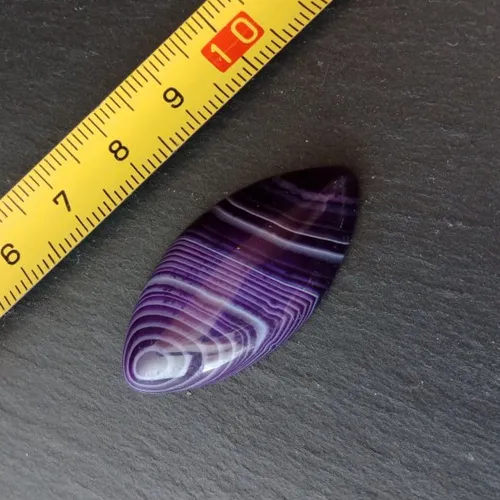 Cabochon agate marquise