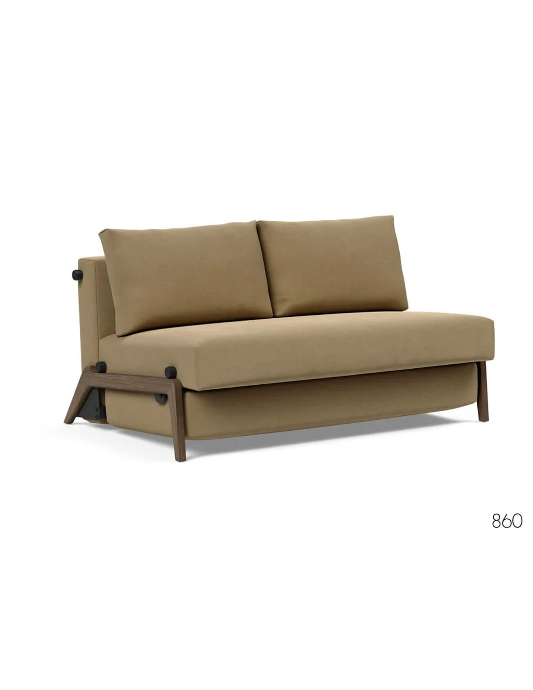 Canape lit idéal studio pieds bois foncé - ILB500 Innovation living
