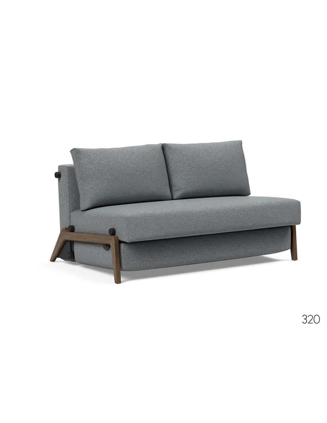 Canape lit idéal studio pieds bois foncé - ILB500 Innovation living