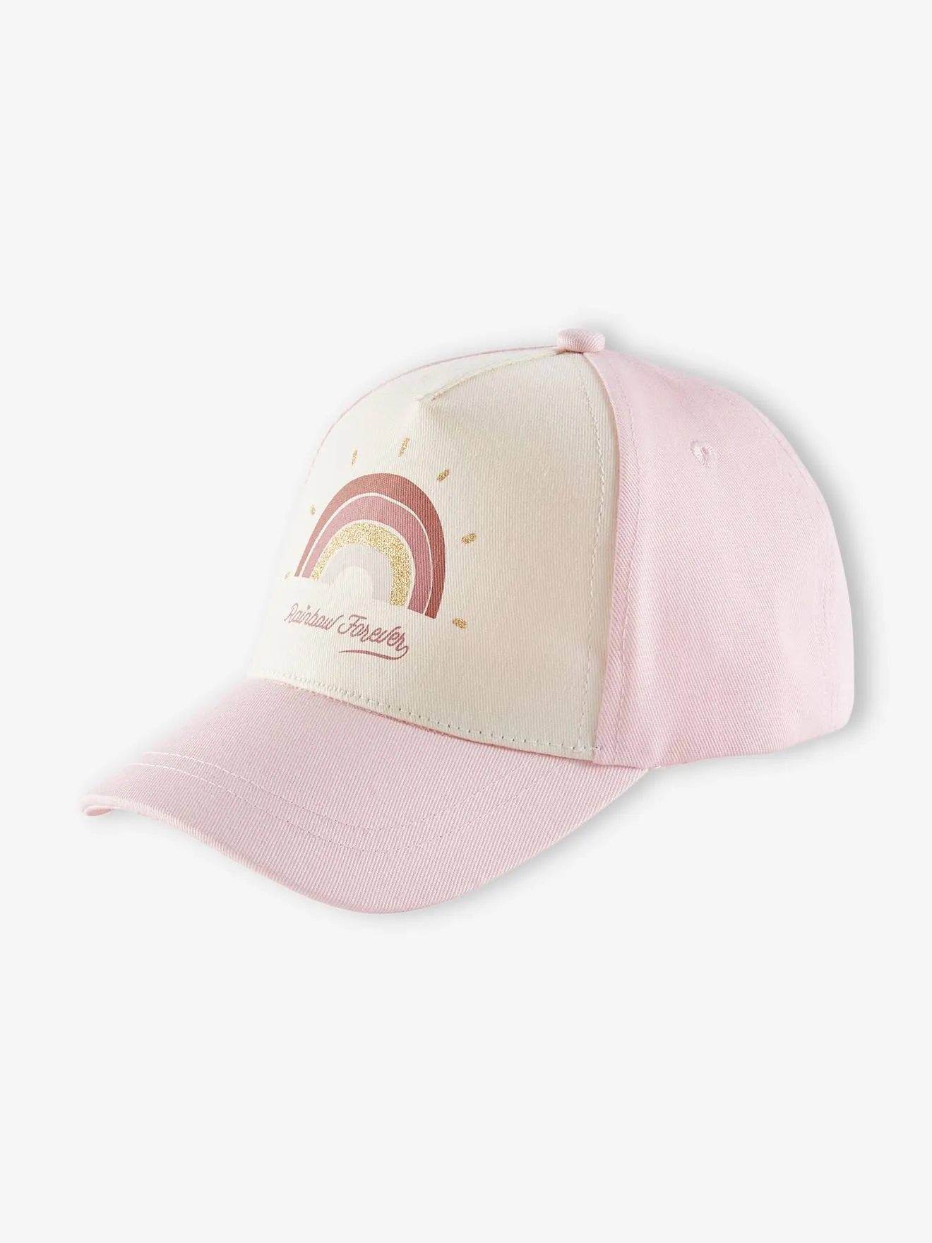 Casquette fille arc-en-ciel rose imprimé - Vertbaudet