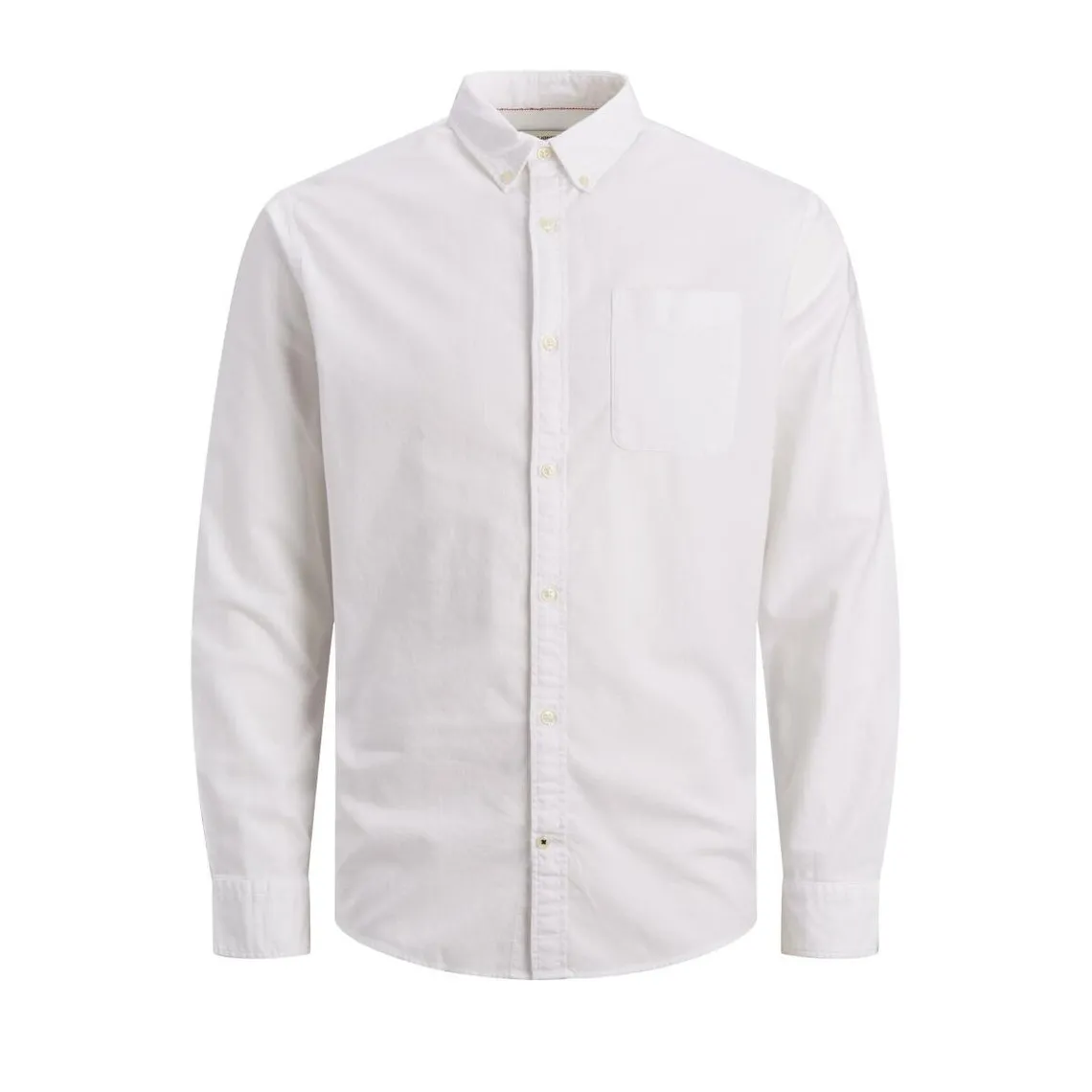 Chemise à boutons Slim Fit Col boutonné Manches longues Blanc en coton Shane Mo Jack & Jones - Chemise Homme sur M