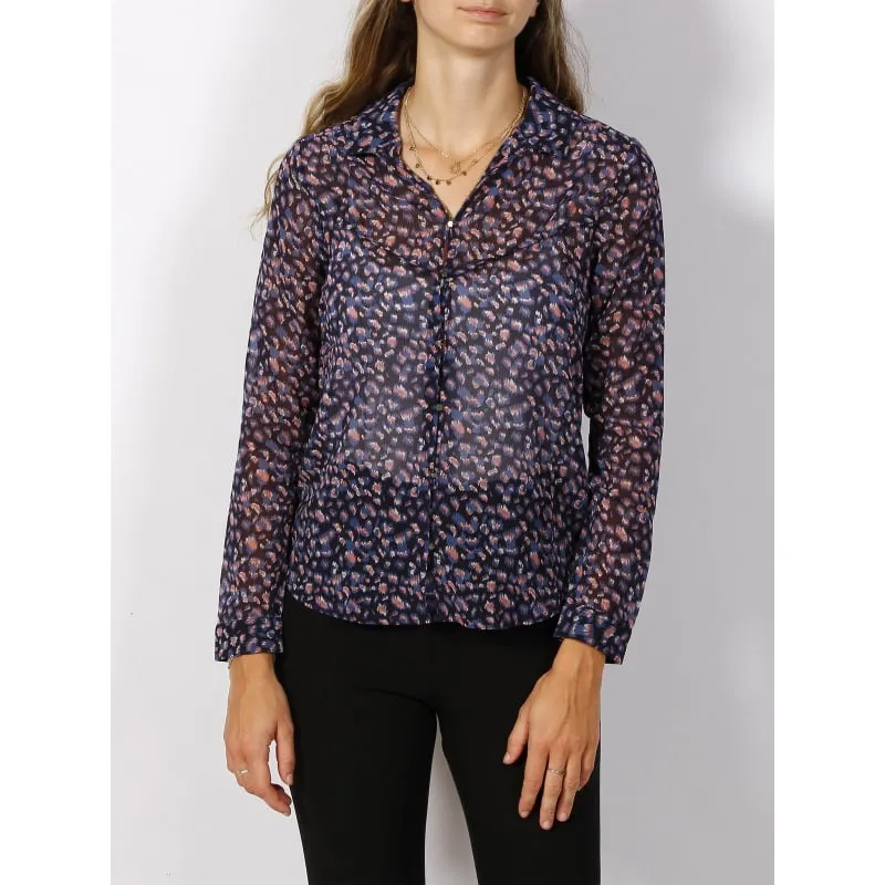 Chemise crop florale multicolore femme - Le Temps Des Cerises | wimod