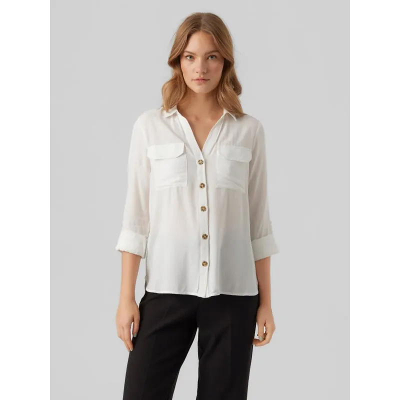 Chemise fluide multi monogramme blanc femme - Tommy Hilfiger | wimod