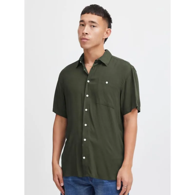 Chemise imprimées feuillage blanc vert homme - Rms 26 | wimod