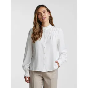 Chemise manches longues blanc en viscose Vale | 3 Suisses