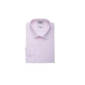 Chemise Rose et Blanche en coton - Col français Guilhem Classic