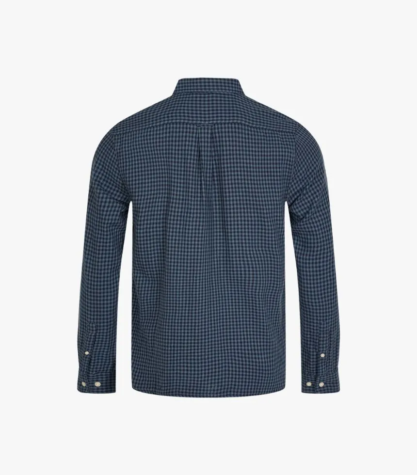 Chemise à carreaux China Blue