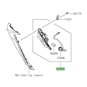 Clignotant avant Kawasaki Ninja 400 (2018-2020) | Moto Shop 35