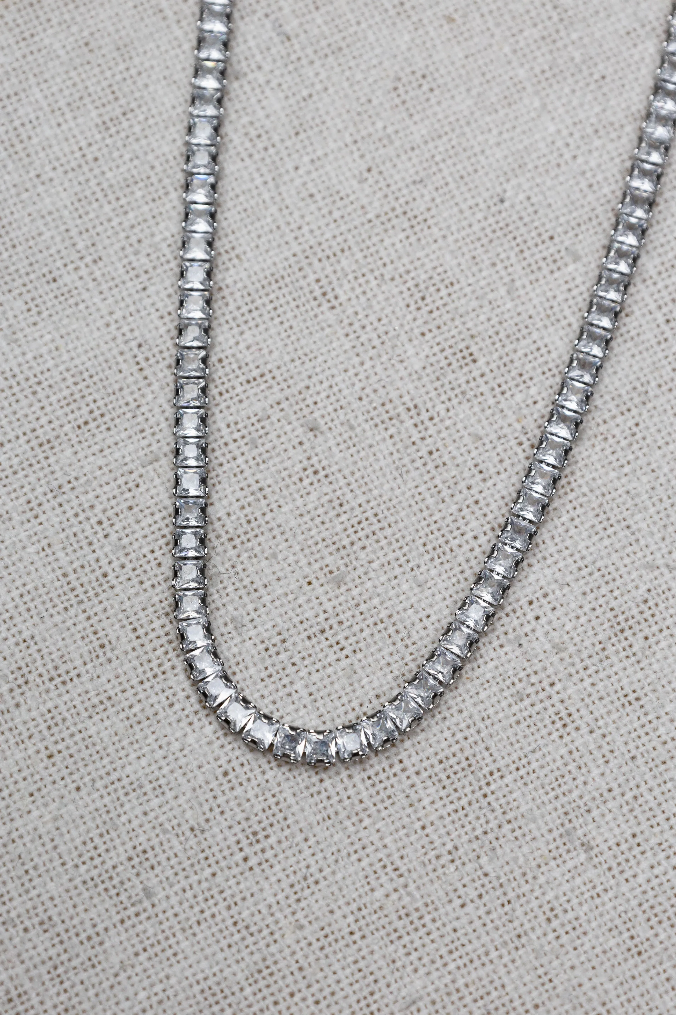 Collier chaîne strass