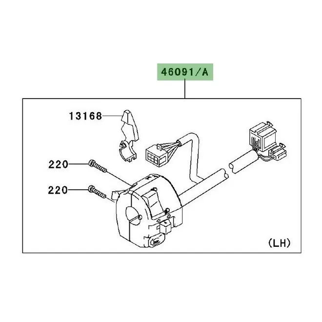Commodo gauche Kawasaki Z1000 (2003-2006) | Moto Shop 35