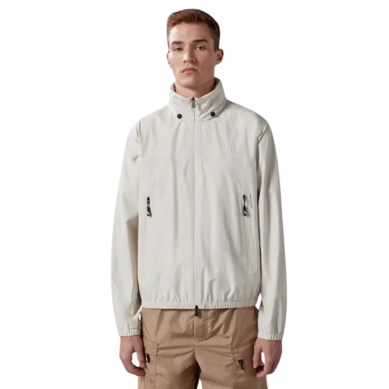 Coupe vent Vieille gris beige logo trous Moncler Grenoble