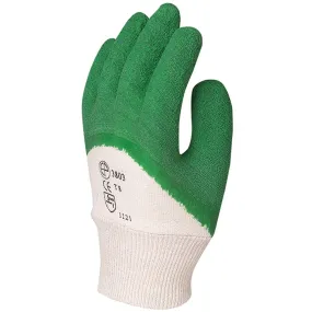 Coverguard - Gants manutention vert en latex crêpé EUROSTRONG 3805 (Pack de 12)