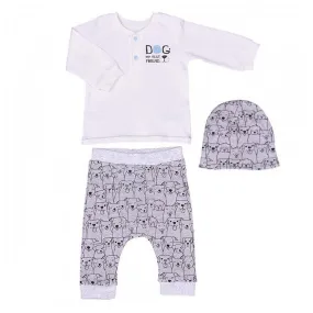 Ensemble vêtements Bébé 3 pièces en coton biologique - Best Friend beige - Sevira Kids