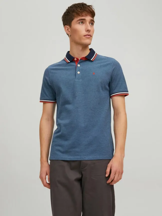 Exclusivité : Polo manches courtes bleu homme - Jack & Jones | wimod