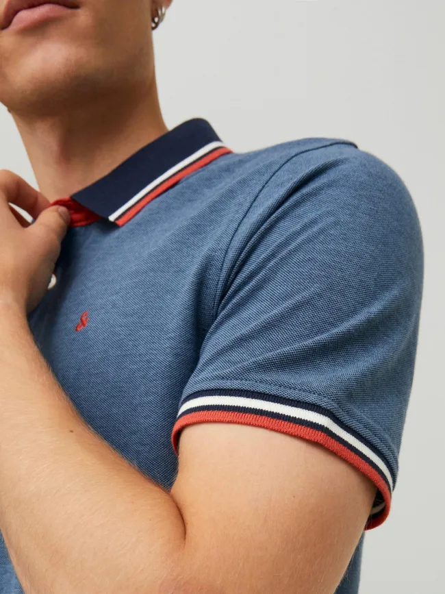 Exclusivité : Polo manches courtes bleu homme - Jack & Jones | wimod