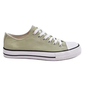 FR1 Baskets basses classiques pour femmes vert clair Vegas