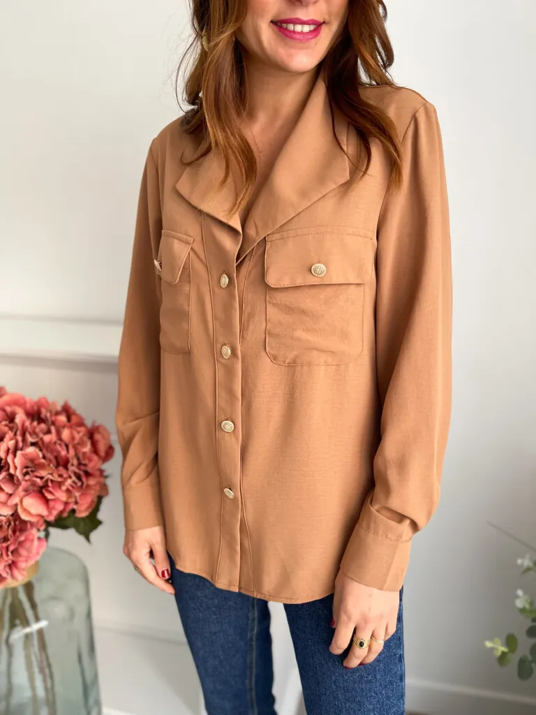 Gabrielle chemise camel