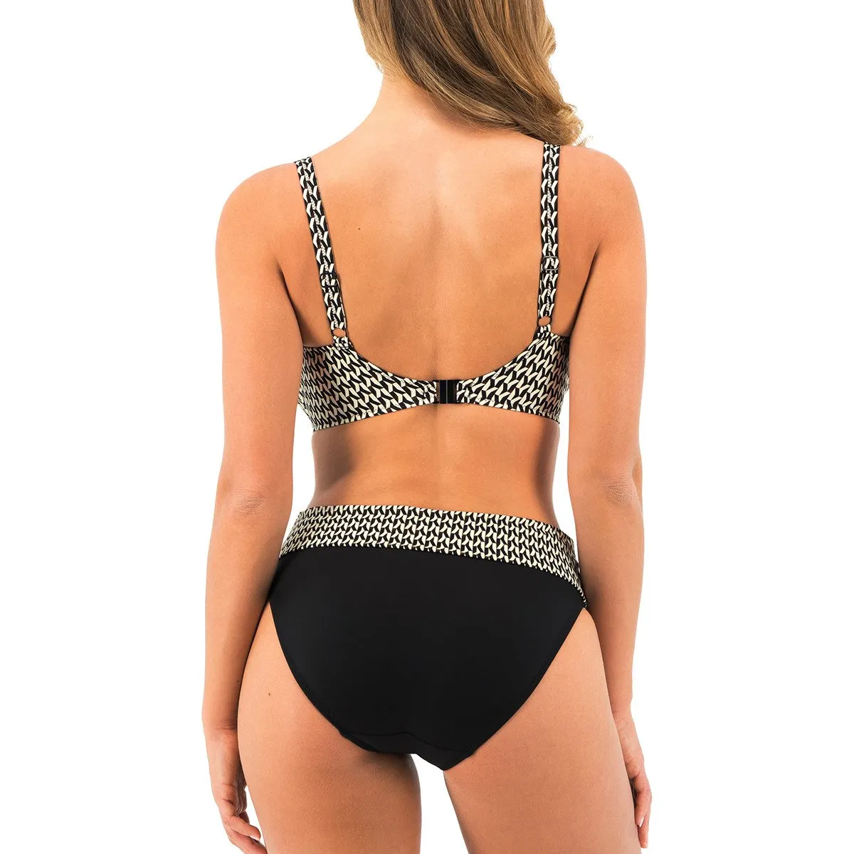 Haut de maillot à armatures Koh Lipe Black & Cream Fantasie Swim