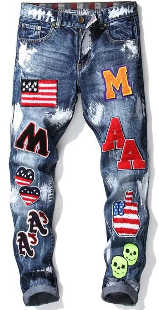 Jeans Drapeau Américain Homme