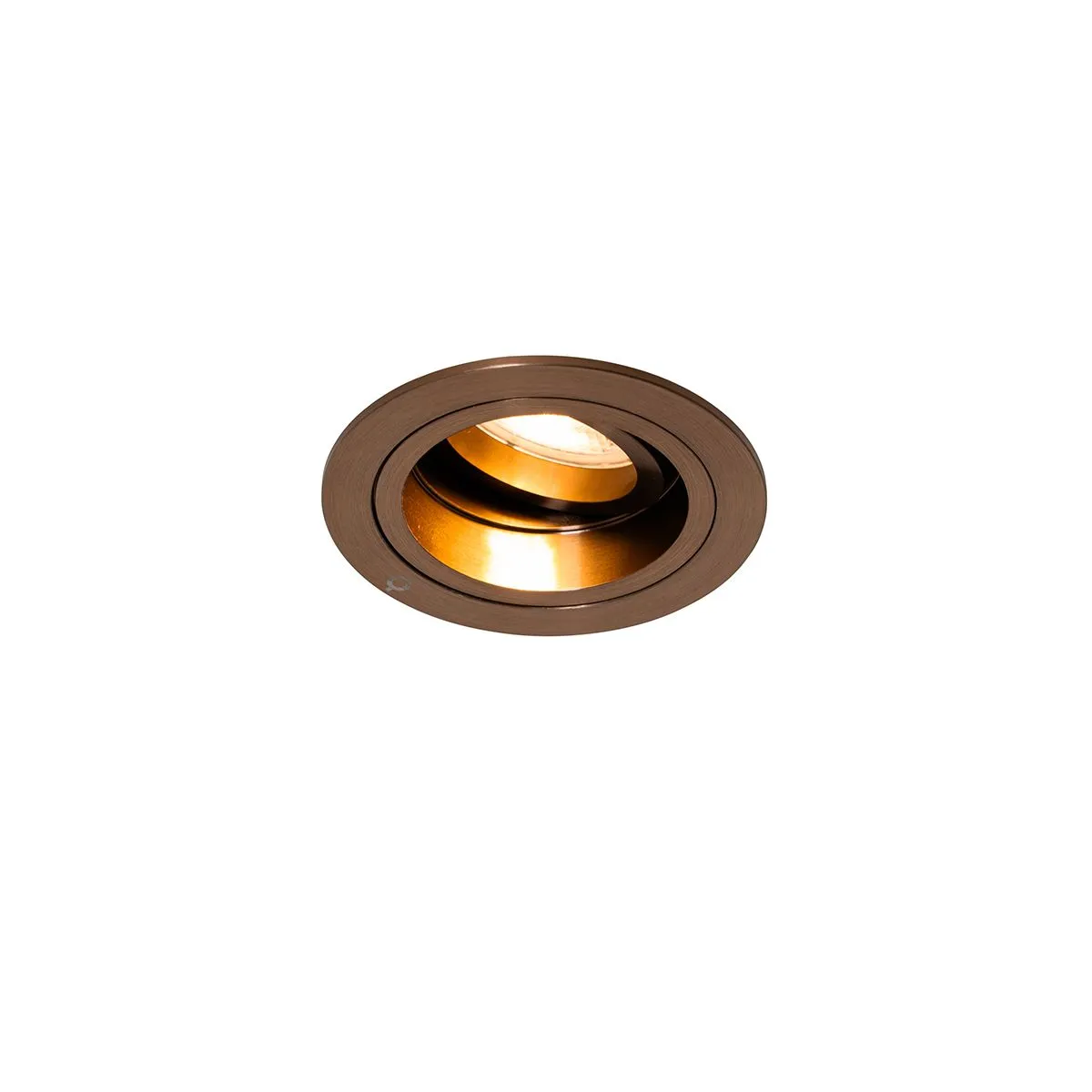 Lot de 6 Spot encastrable bronze foncé rond orientable et inclinable - Chuck