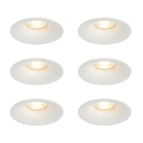 Lot de 6 spots encastrés blancs GU10 50 mm - Gijs