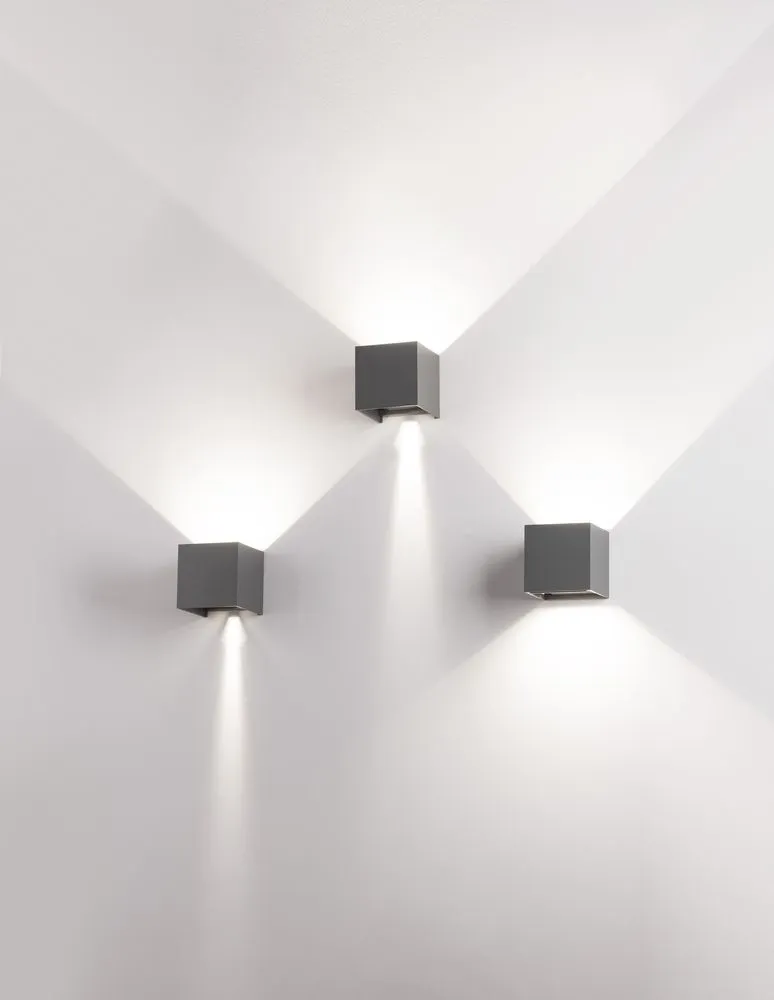 NOVA LUCE 847407 Applique murale extérieur grise foncée COMO