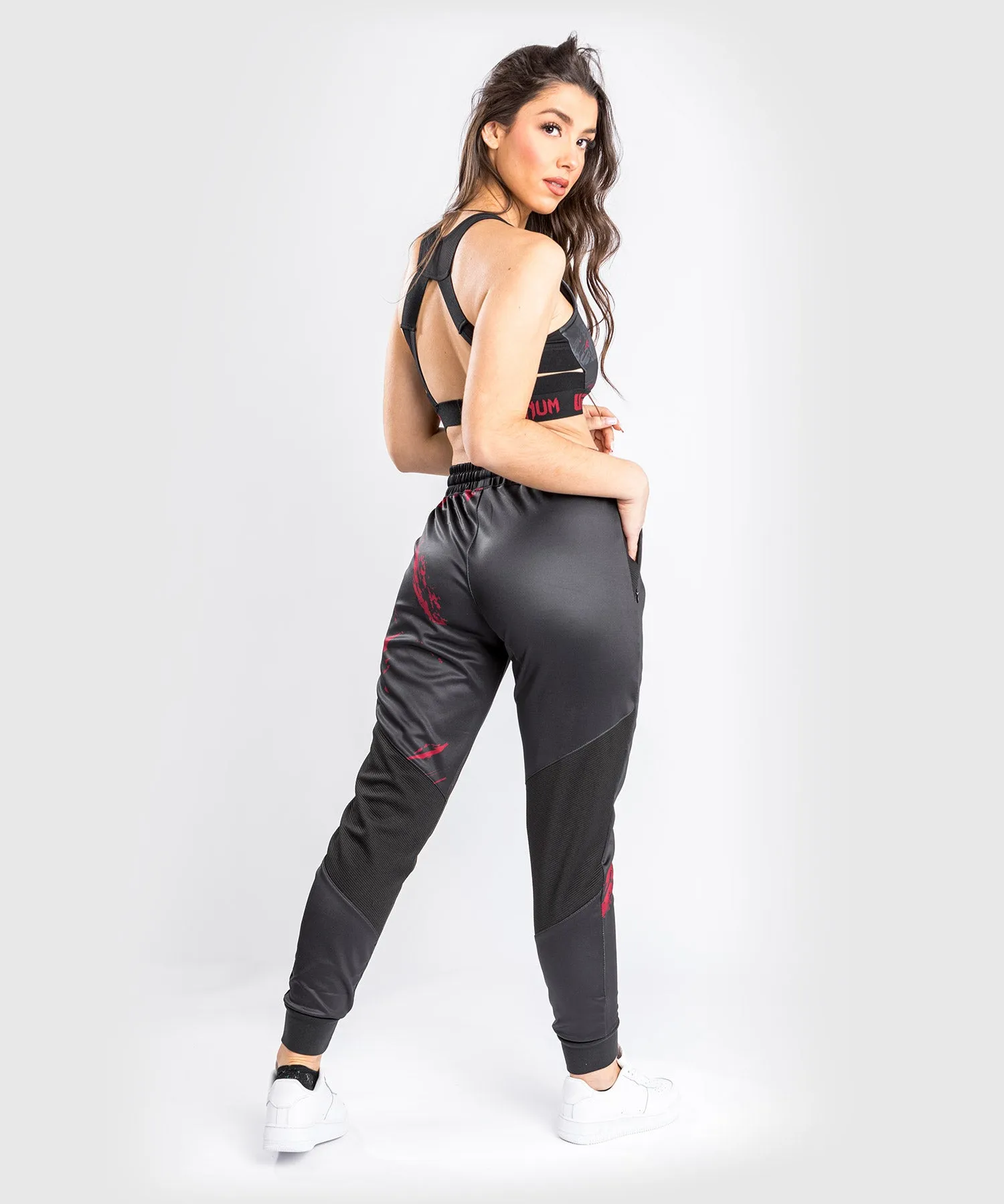 Pantalon de jogging UFC Venum Authentic Fight Week 2.0 - Pour Femmes - Noir/Rouge