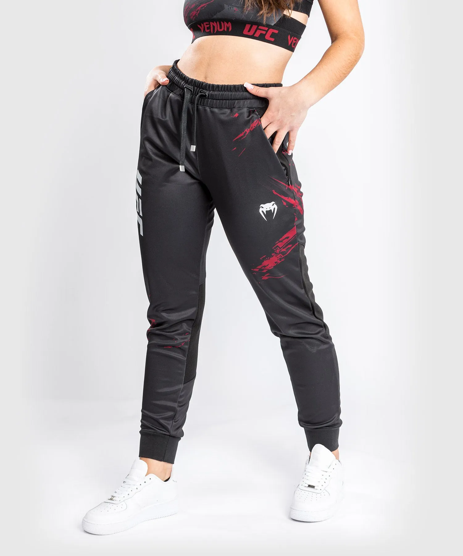 Pantalon de jogging UFC Venum Authentic Fight Week 2.0 - Pour Femmes - Noir/Rouge