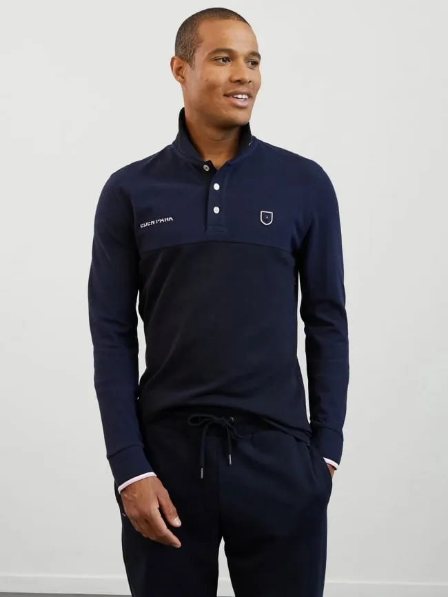 Polo bicolore pilier bleu marine homme - Eden Park | wimod