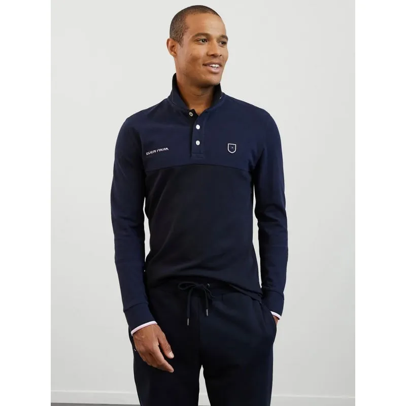 Polo bicolore pilier bleu marine homme - Eden Park | wimod