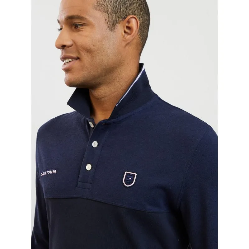 Polo bicolore pilier bleu marine homme - Eden Park | wimod