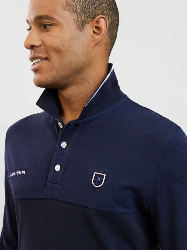 Polo bicolore pilier bleu marine homme - Eden Park | wimod