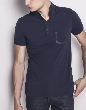 Polo bleu marine homme