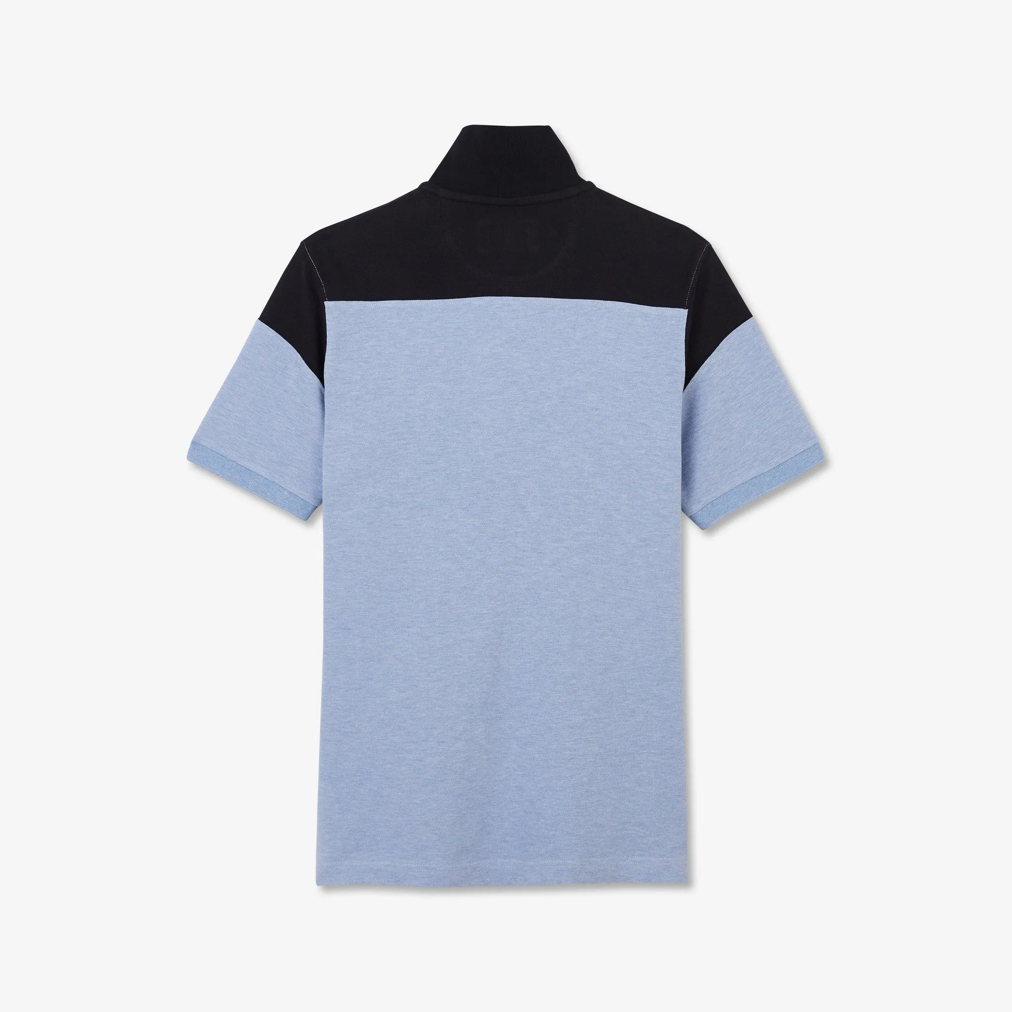 Polo color-block bleu clair