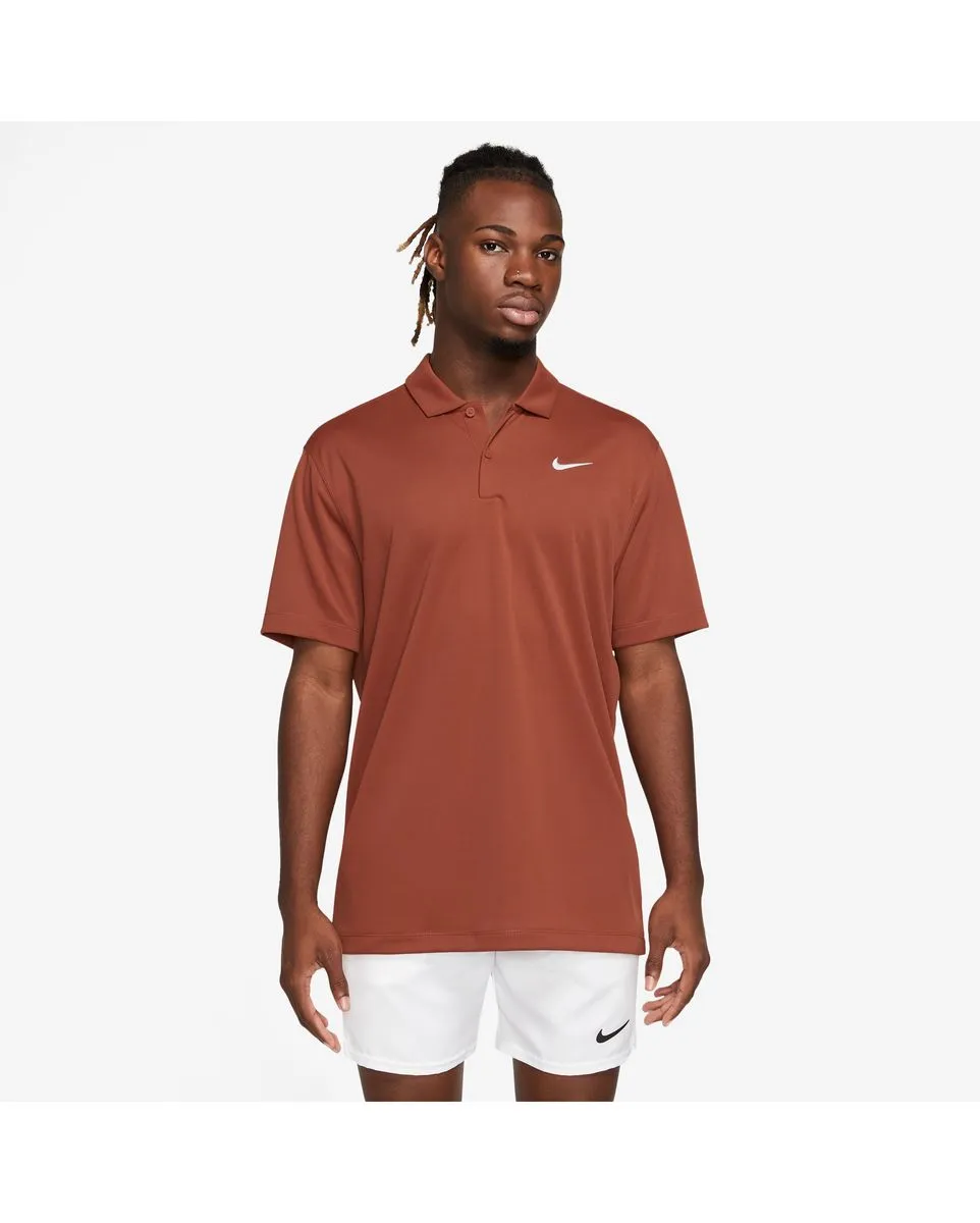 Polo manches courtes Homme M NKCT DF POLO SOLID Marron