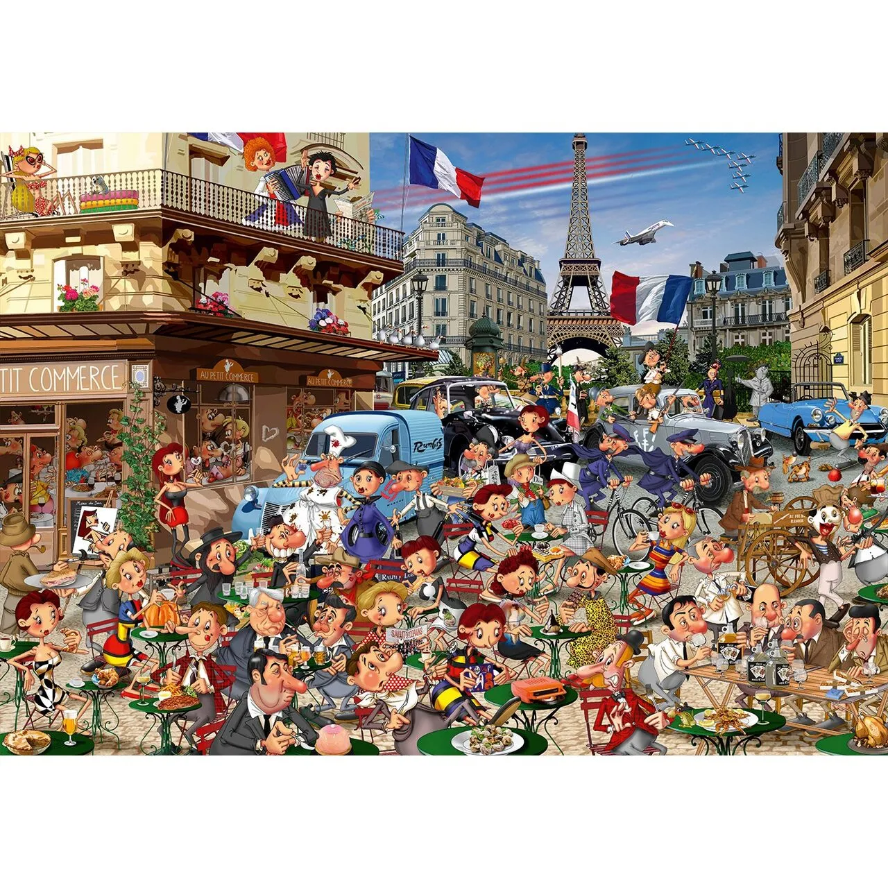 Puzzle 1000 pièces Bluebird - François Ruyer : Les Trente Glorieuses