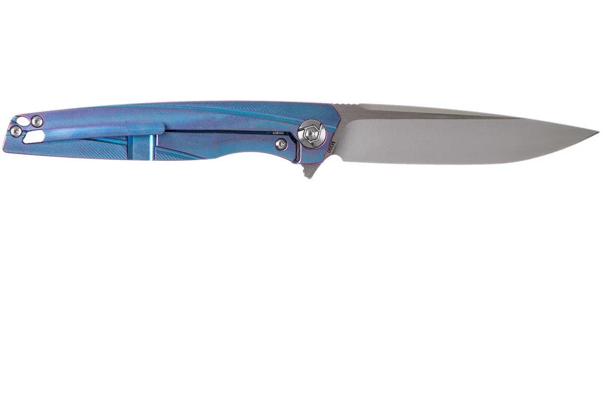 Rike RK803CH-B Blue, Carbonfiber Inlay couteau de poche