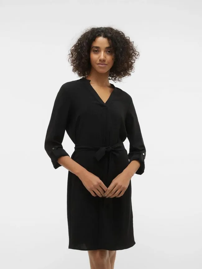 Robe courte à ceinture gavina noir femme - Vero Moda | wimod