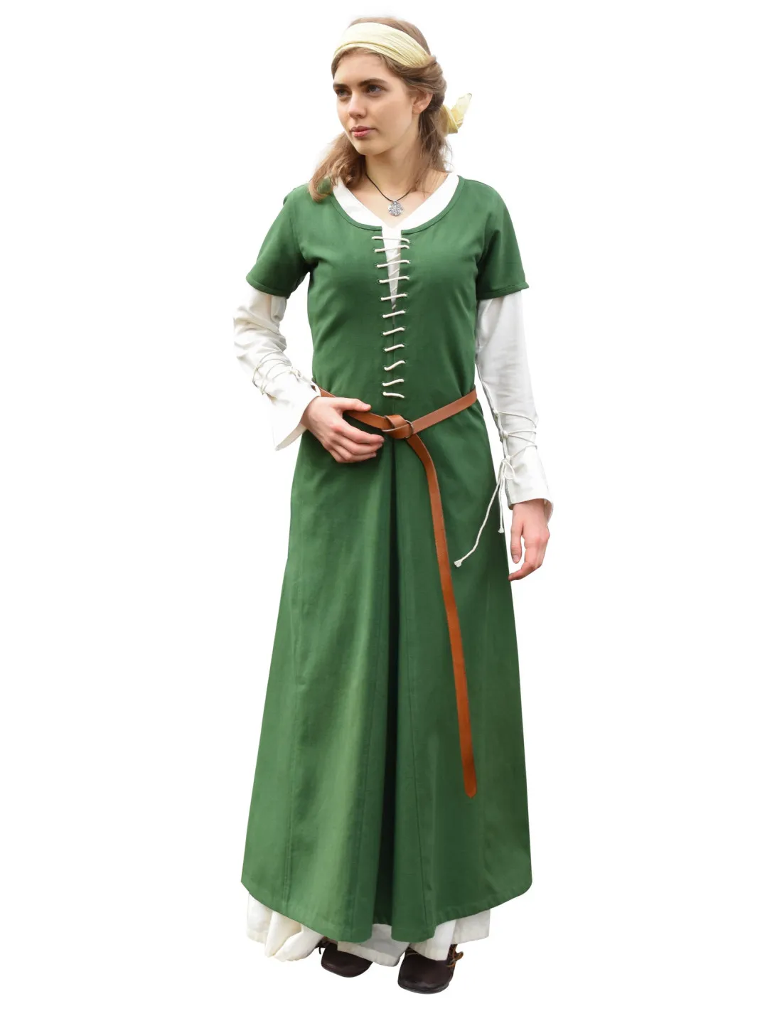 Robe médiévale Ava à manches courtes ⚔️ Boutique Épées