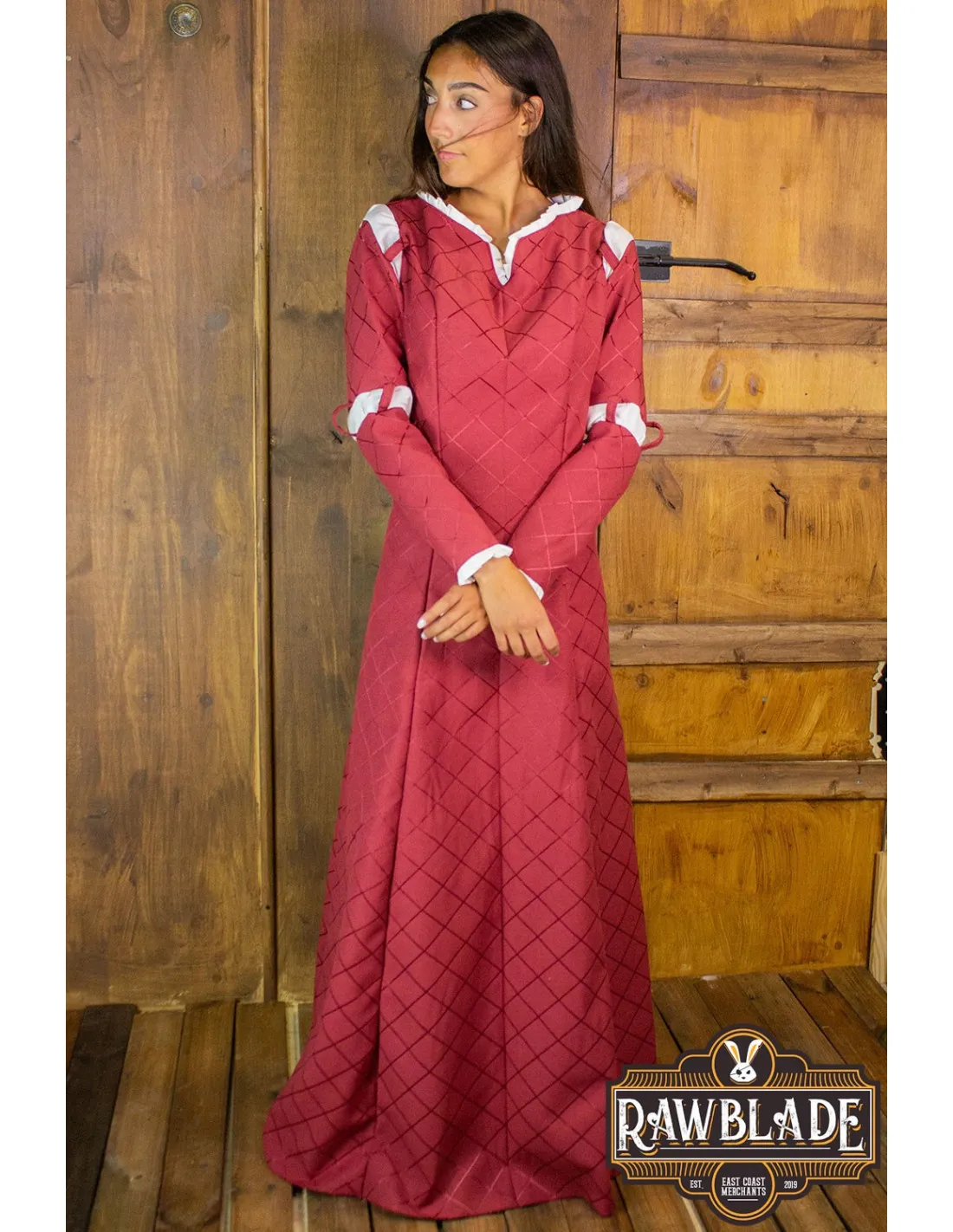 Robe médiévale Merida - Rouge ⚔️ Boutique Épées