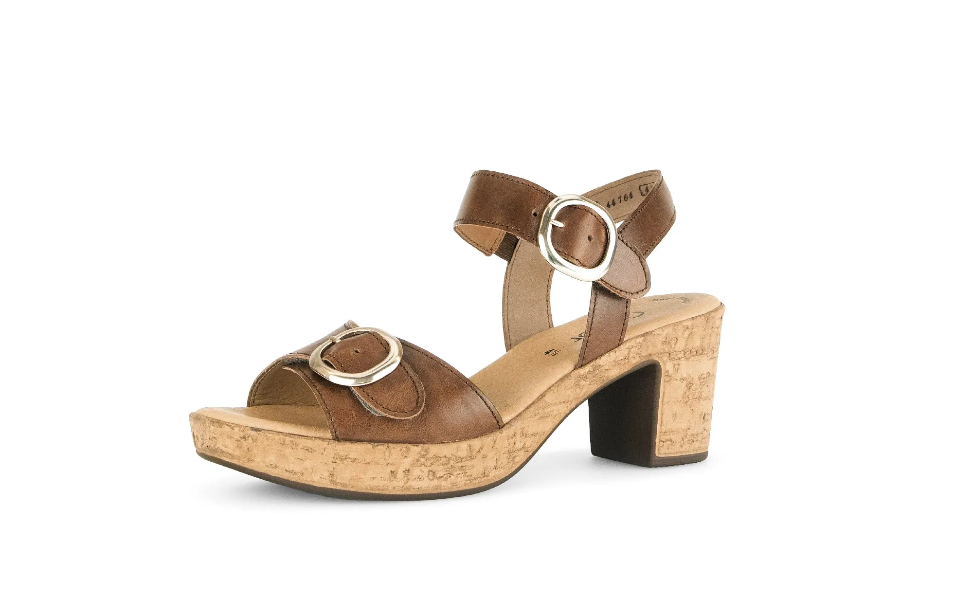 Sandales cognac en cuir