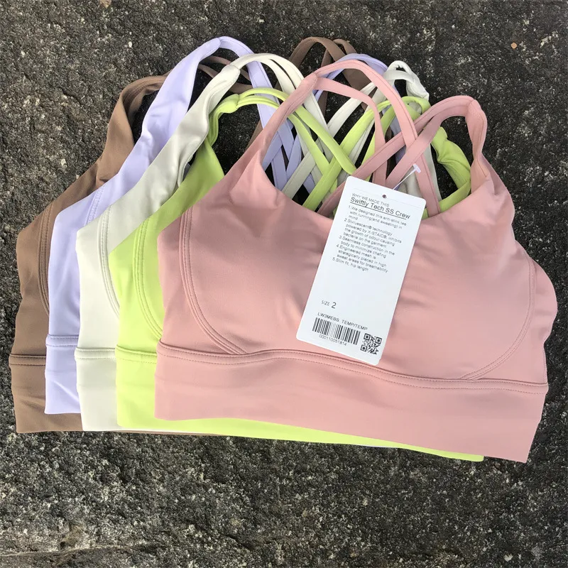 Sangle Croix Sports Sports Bra Fitness Vêtements Breffable Breft Dry Yoga Bra Sous Vêtements Workout Gym Tops Running Casual Bra