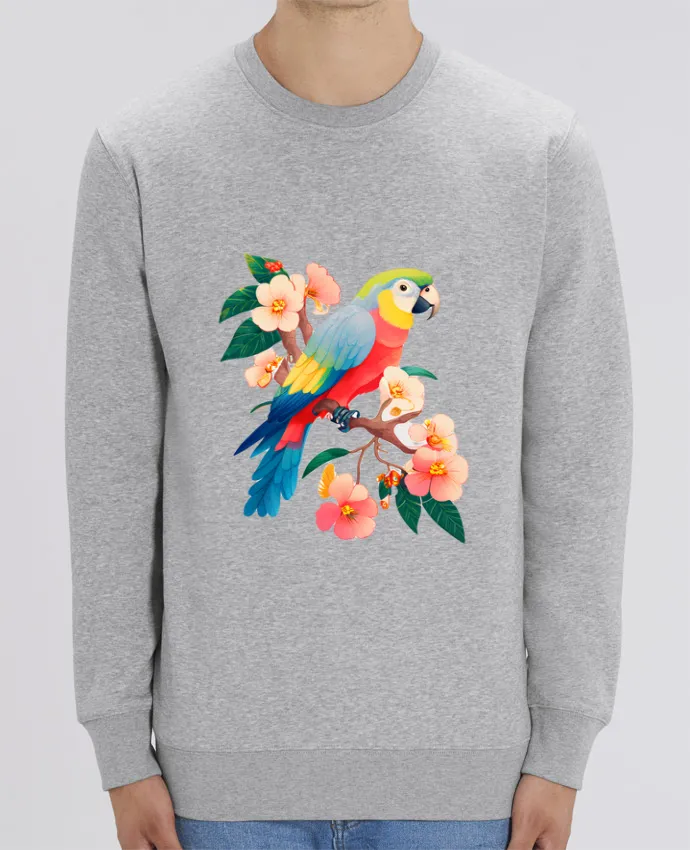Sweat-shirt perroquet fleurie Par EliseDesign