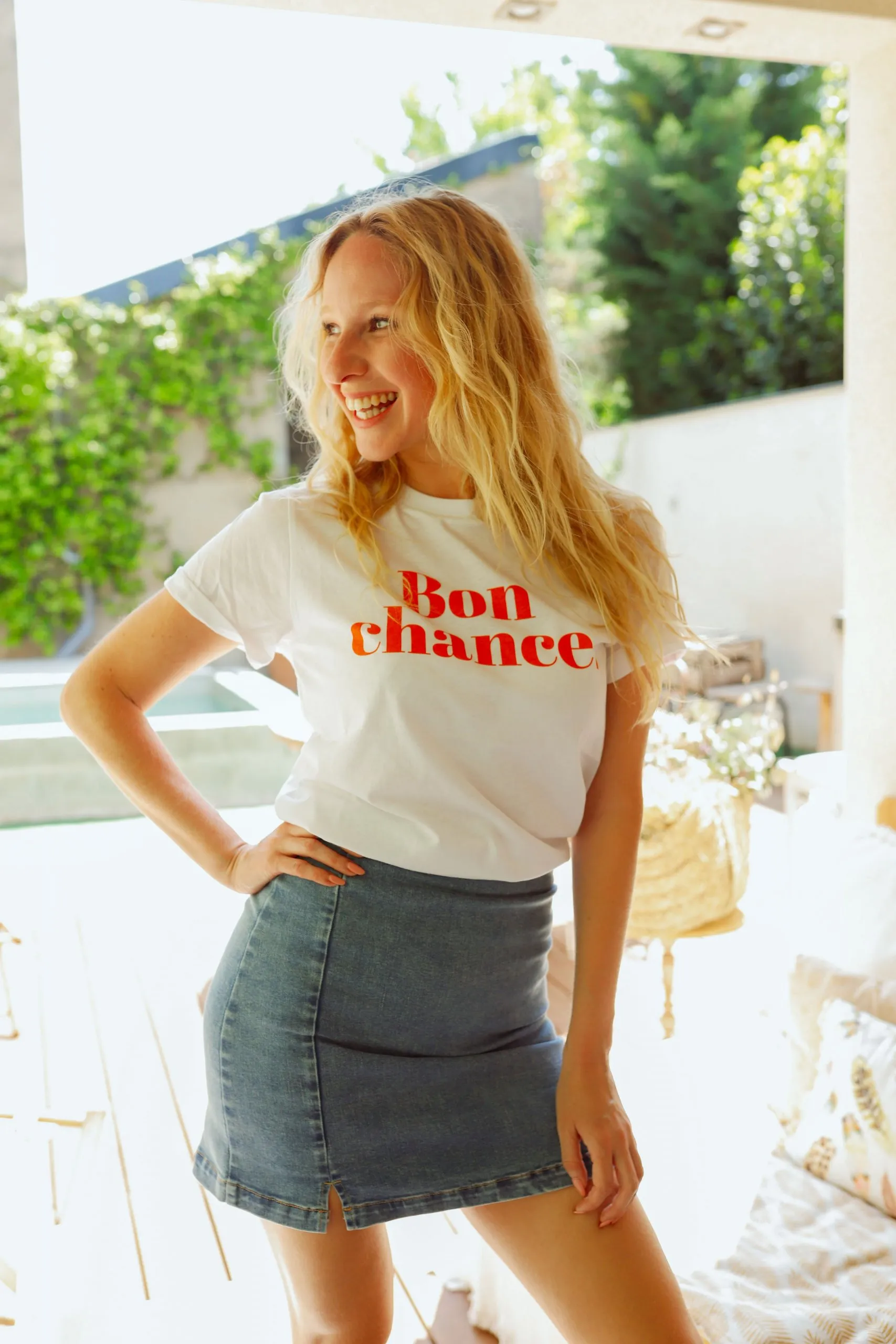 T-shirt coupe mixte Bon Chance - Odette & Lulu