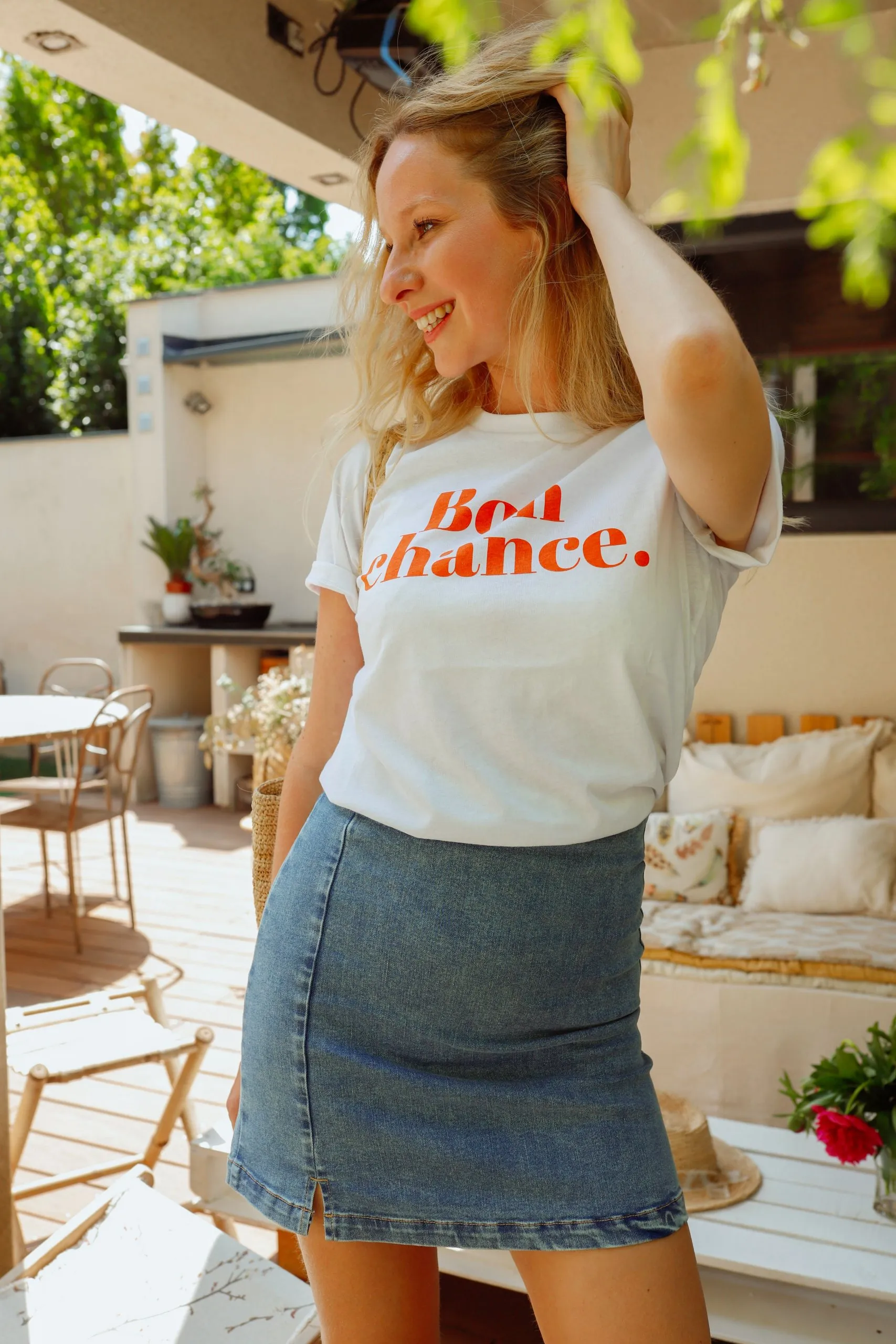 T-shirt coupe mixte Bon Chance - Odette & Lulu